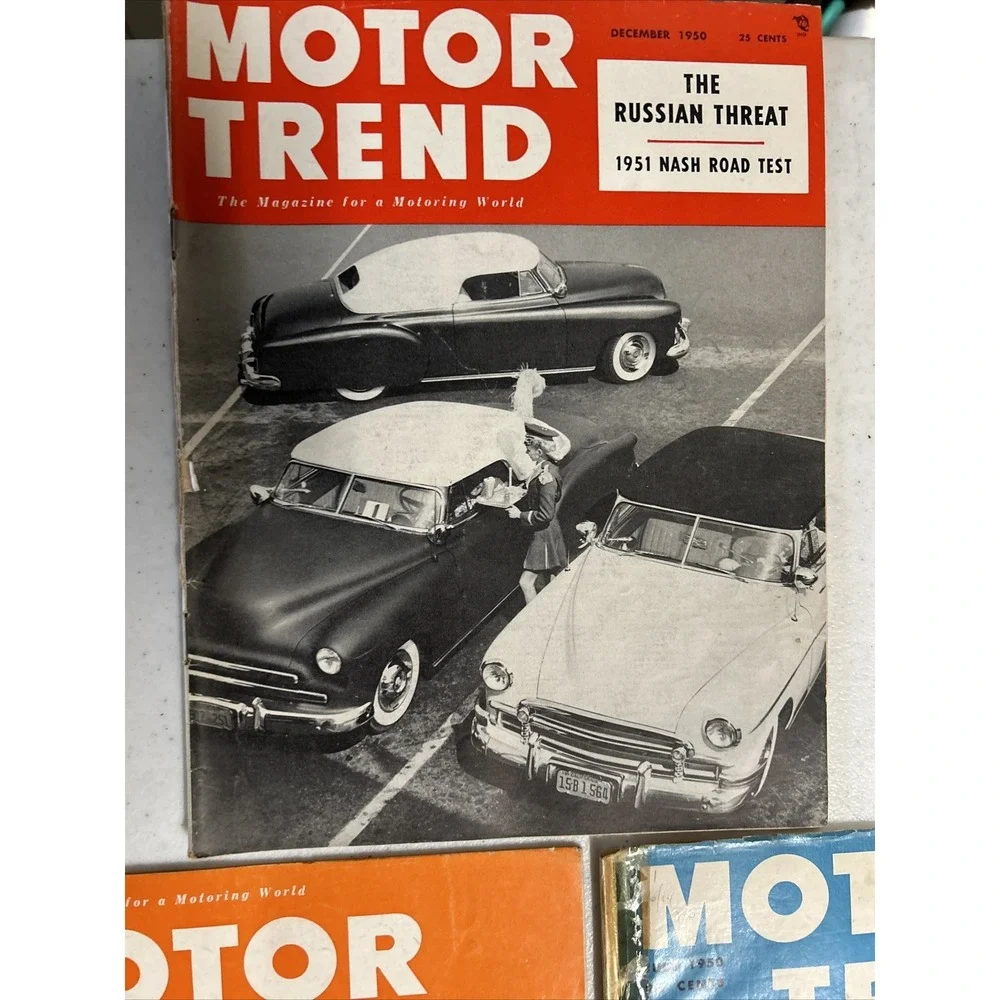 Motor Trend Magazine May 1951 July and December Set of 3